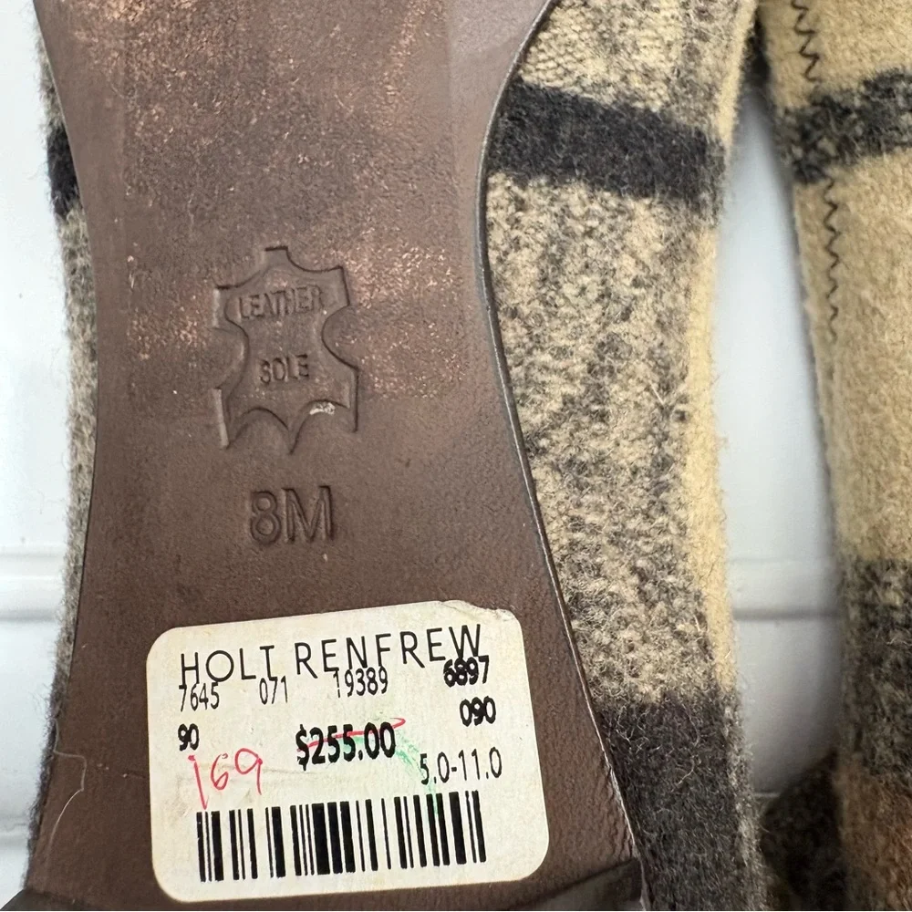 TORY BURCH Serena Plaid Medallion Logo Ballerina Flats. - Picture 10 of 10